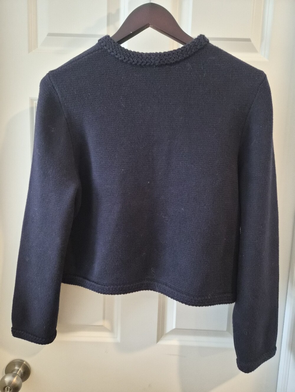 *NWT* [Sezane] Auguste Jacket In Navy, Size M, Merino Wool Blend, Cardigan - Picture 6 of 9